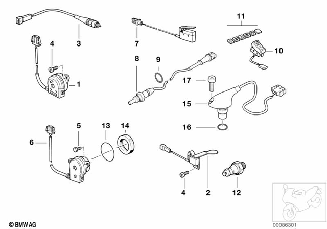 61312305729 - General Electrical System: Front Stop Light Switch -  for BMW-Motorrad Image