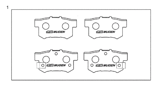 Mugen Rear Brake Pad for 2008 Honda Civic #0