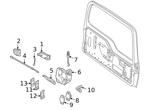 Lock & Hardware for 2002 Land Rover Discovery #2