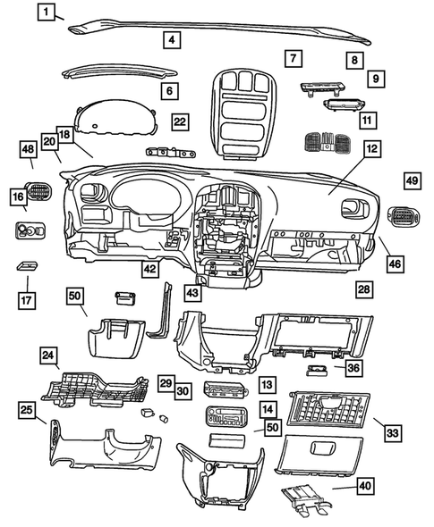 Instrument Panel for 2002 Chrysler Voyager #0