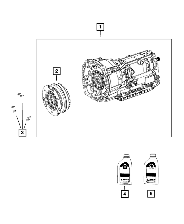 R8271078AB - 850RE; 8-Speed; Automatic Transmission: With Torque Converter Transmission, Remanufactured for Mopar Image image