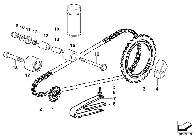 27722343550 - : Slide Rail for BMW-Motorrad Image