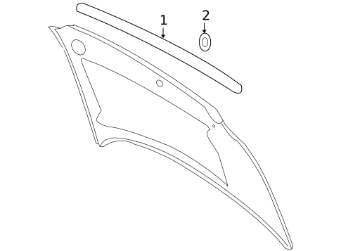 Exterior Trim - Hood for 2010 Ford Explorer #0
