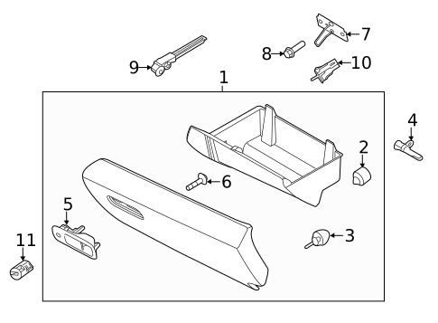 Glove Box for 2016 Lincoln MKS #0