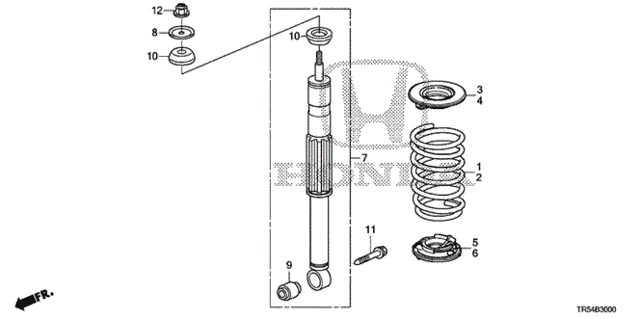 Rear Shock Absorber for 2012 Honda Civic #0