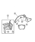 5102606AA - Body Sheet Metal Except Doors: Nut for Mopar Image