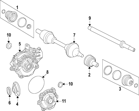 Axle Shafts & Joints for 2024 Mercedes-Benz SL55 AMG #0
