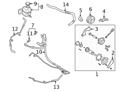 Pump & Hoses for 2001 Toyota Sienna #0