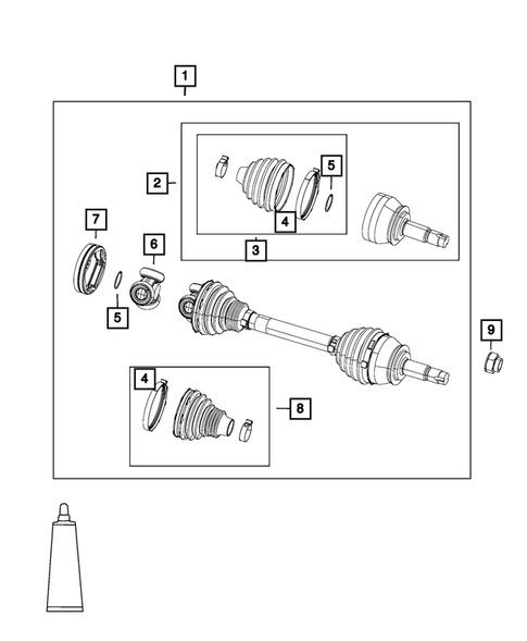 Front Axle Drive Shafts for 2017 Fiat 500L #0