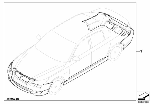 Exterior Trim Components for 2005 BMW 550i #11