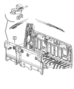 7GA33TX7AA - Interior Trim: Cab Back Trim Panel for Ram: 1500, 1500 Classic, 2500, 3500 Image