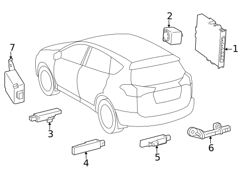 Keyless Entry Components for 2021 Toyota Venza #0