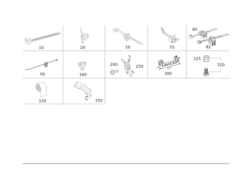 Cable Ties, Cable Fastening Parts and Grommets for 2019 Mercedes-Benz GLE43 AMG #0