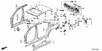 74417TZ3A01 - Body/Air Conditioning: WEDGE, CENTER PILLAR SHELF (LOWER) for Acura Image