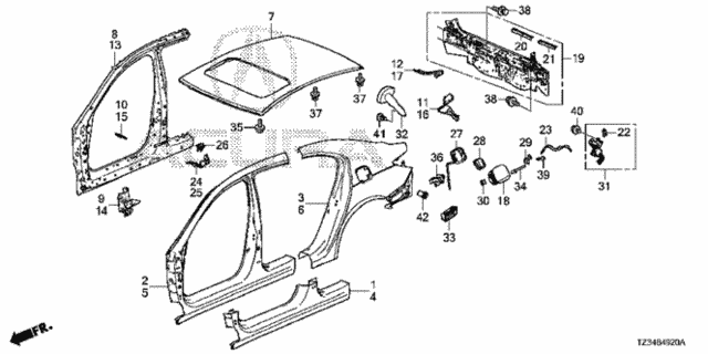 Outer Panel - Rear Panel for 2019 Acura TLX #0