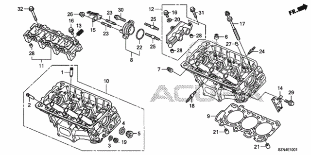 Rear Cylinder Head for 2012 Acura ZDX #0