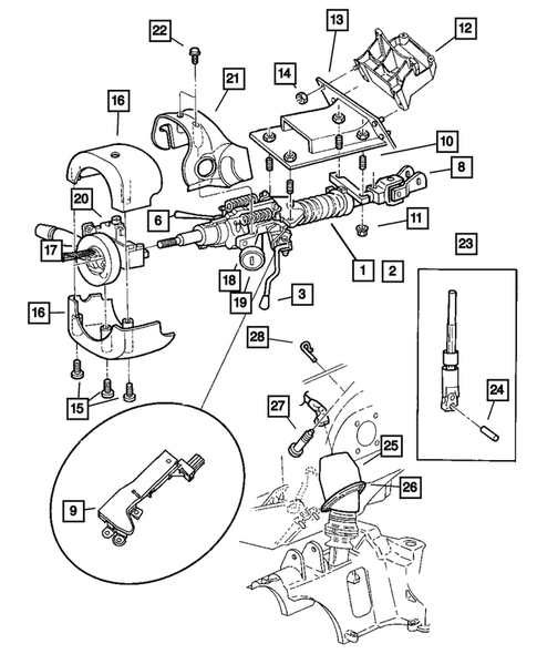 Steering Column for 2006 Dodge Grand Caravan #0