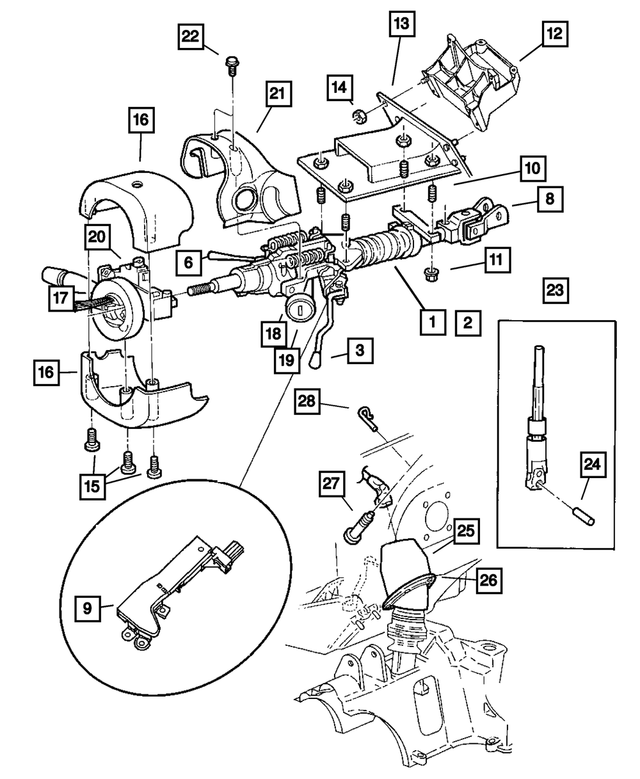5057735AC - Steering: Steering Column for Mopar Image