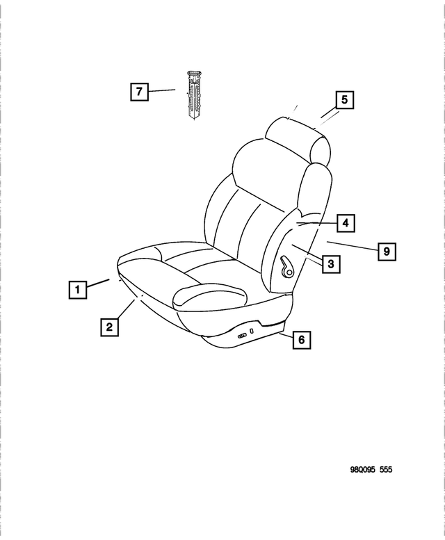 5093532AA - Interior Trim: Front Seat Cushion, Left for Mopar Image