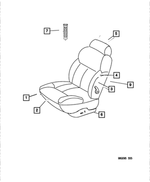 UG311DVAA - Interior Trim: Front Seat Cushion, Left for Mopar Image