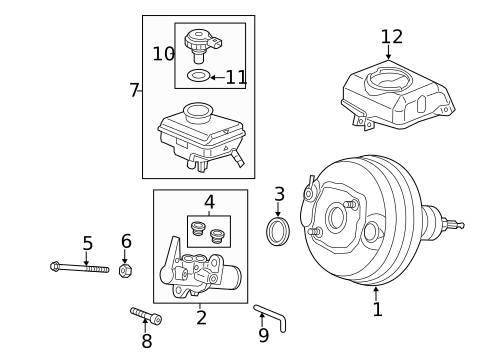Master Cylinder - Components On Dash Panel for 2016 Audi A6 Quattro #1