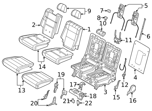 Rear Seat Components for 2023 Dodge Durango #2