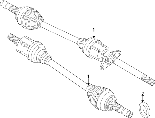 68505169AB - Front Drive Axle: Axle Assembly for Mopar Image
