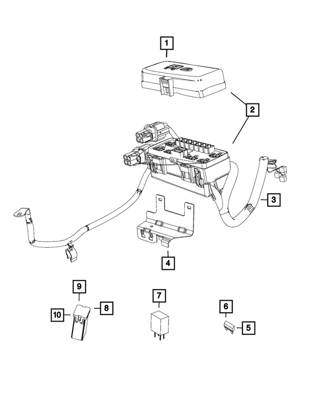 68209998AC - Electrical: Auxiliary Power Distribution Center Kit for Mopar Image image