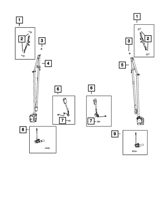 6509460AA - Restraints: Hex Nut for Mopar Image