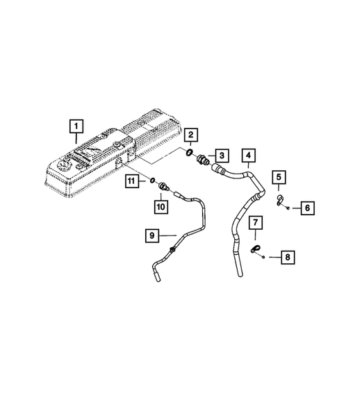Crankcase Ventilation for 2006 Dodge Ram 2500 #0