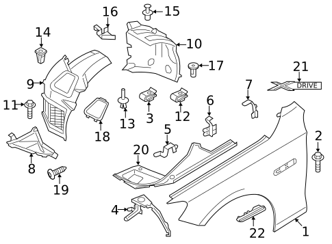 Exterior Trim - Fender for 2013 BMW 535i GT xDrive #0