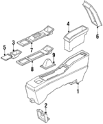 12390359 - Body: Console Base for Oldsmobile: Cutlass Supreme Image