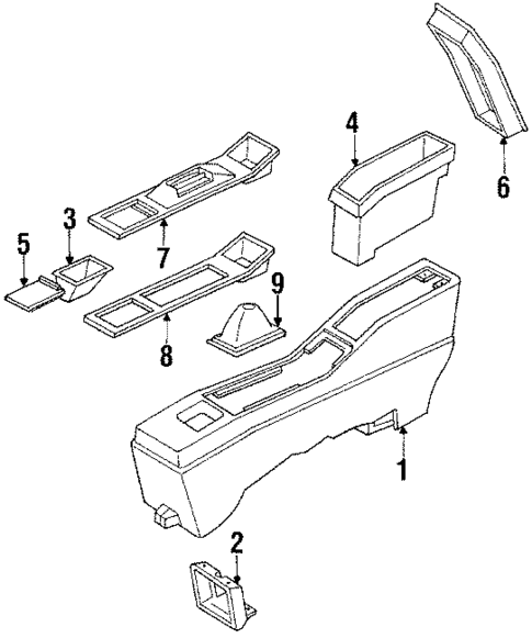 Center Console for 1988 Oldsmobile Cutlass Supreme #0