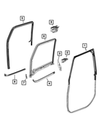 68294394AB - Doors, Door Mirrors and Related Parts: Front Door Glass Channel, Right for Jeep: Gladiator, Wrangler Image