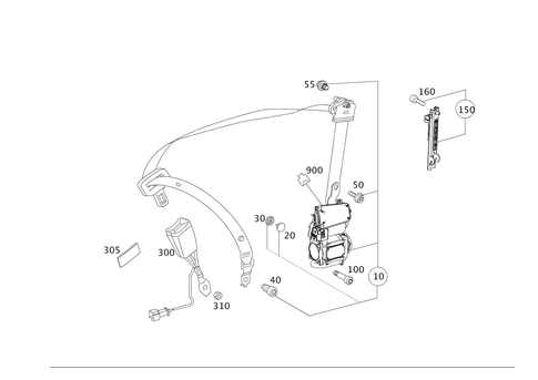 Driver Seat Seat Belt for 2012 Mercedes-Benz GLK350 #0