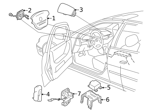 Air Bag Components for 1999 Nissan Altima #0
