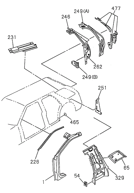 Side Panel for 1997 Honda Passport #0