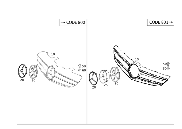 2168800083 - Attachment Parts: Trim for Mercedes-Benz: CL550, CL600 Image image