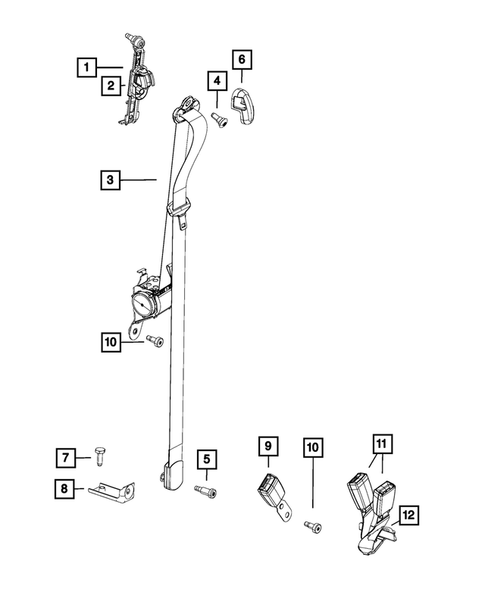 Seat Belts for 2018 Dodge Grand Caravan #1