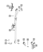 6509460AA - Restraints: Hex Nut for Mopar Image image
