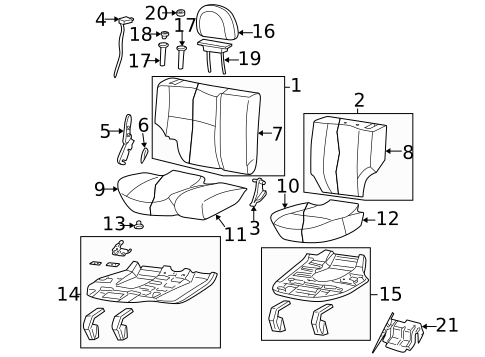Rear Seat Components for 2002 Jeep Grand Cherokee #0