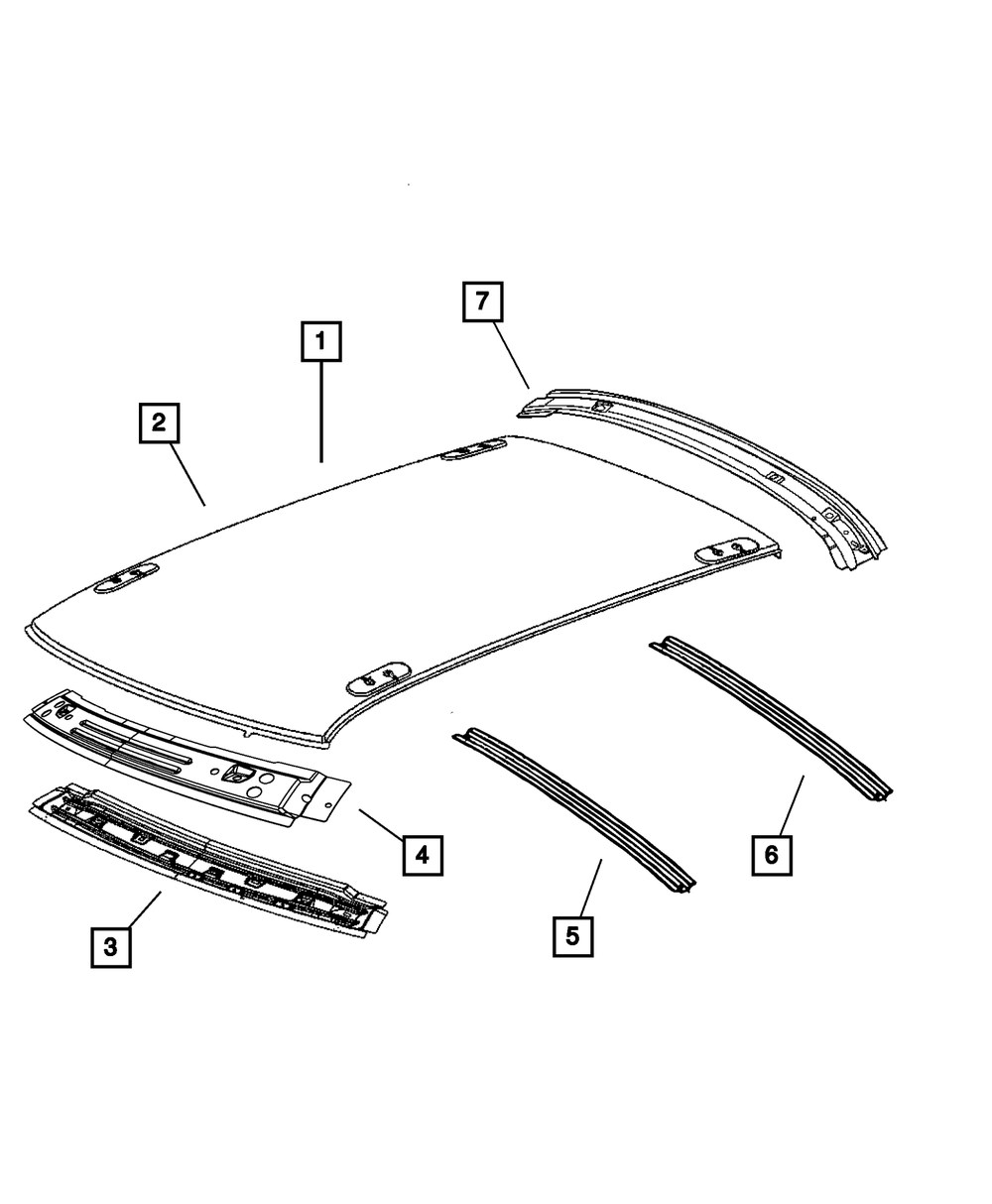 Roof Panel - Mopar (68250102AA)