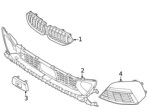 Grille & Components for 2023 BMW 228i Gran Coupe #1