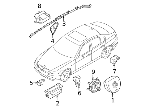 Air Bag Components for 2010 BMW 335d #0