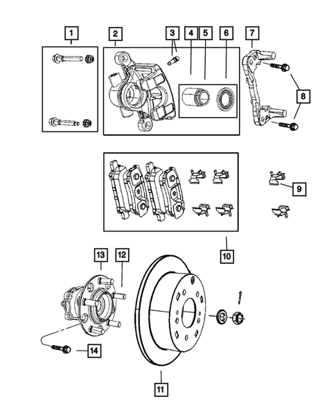 Rear Brakes for 2009 Chrysler Sebring #1