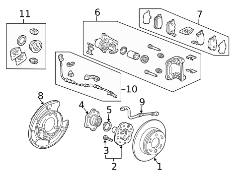 Rear Brakes for 2007 Honda Element #0