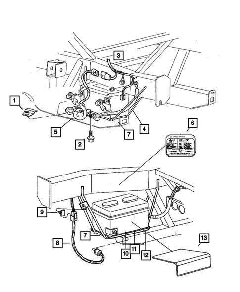 Battery Tray and Cables for 2004 Dodge Viper #0