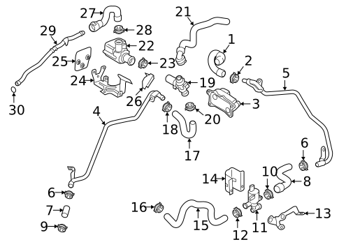 Hoses & Lines for 2017 Audi A6 Quattro #1