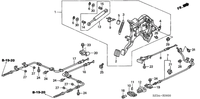 Parking Brake for 2004 Acura RL #0