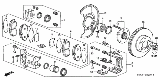 Front Brake for 1999 Acura TL #0